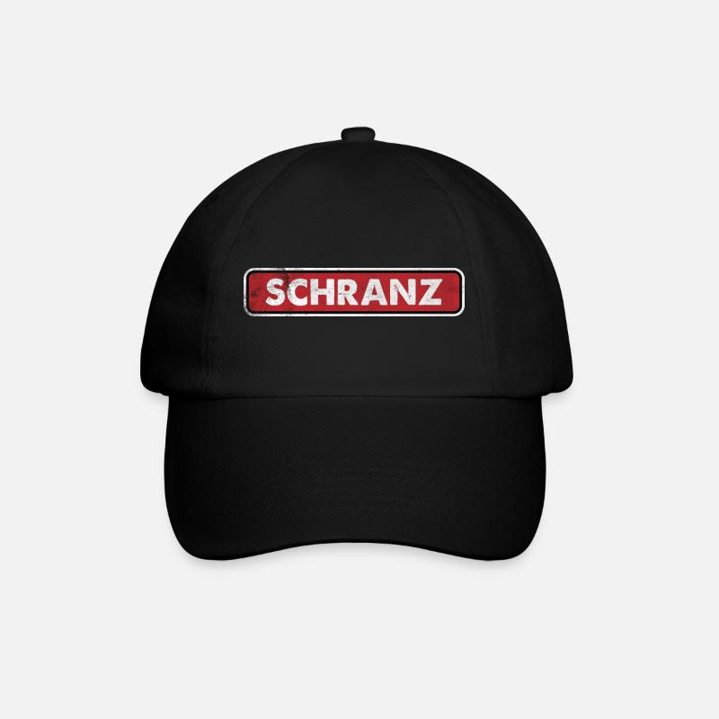 Schranz Techno | Harter, dunkler Acid-Techno - Baseballkappe - Schwarz/Schwarz