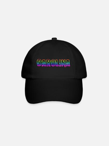 carolina rs regenbogen - Baseballkappe - Schwarz/Schwarz