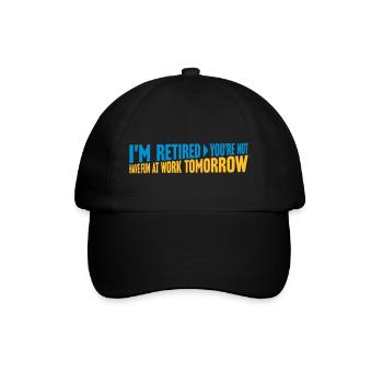 have fun at work - Baseball Cap - black/black - Front