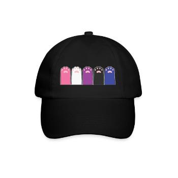LBGT Flag Gay Pride Human Cat paws - Baseball Cap - black/black - Front