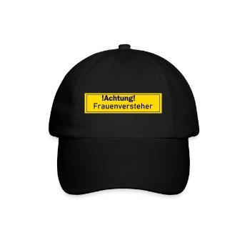 Frauenversteher Frauen Geschenk Geschenkidee Frau - Baseballkappe - Schwarz/Schwarz - Vorne