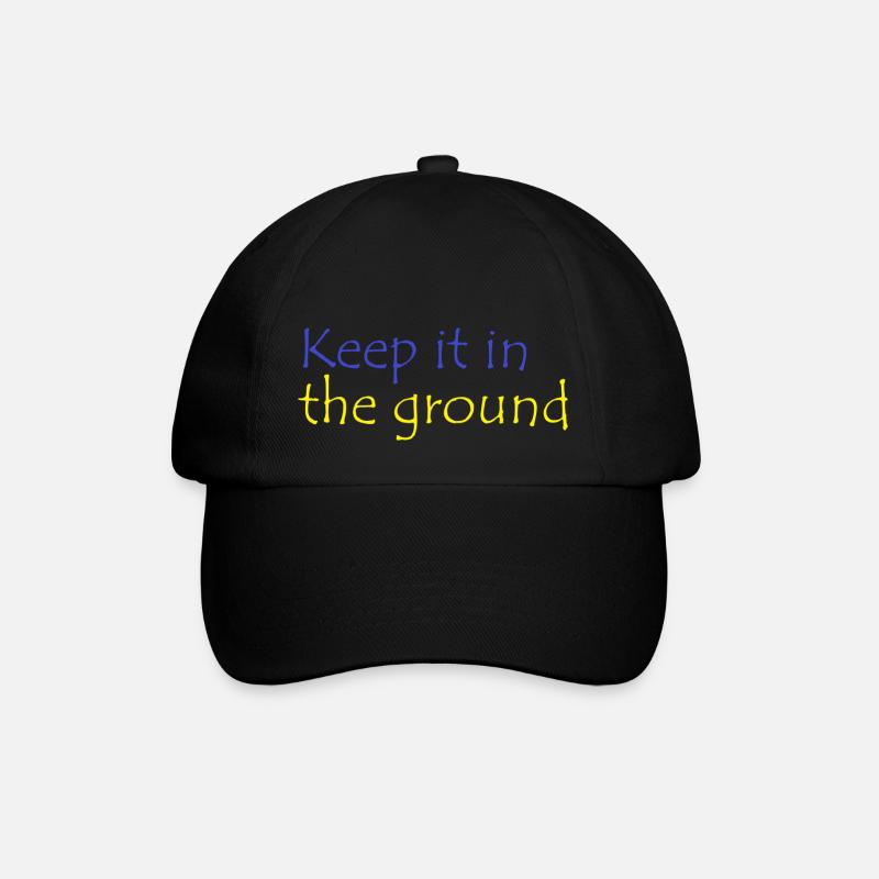Keep it in the ground Lützerath Spruch - Baseballkappe - Schwarz/Schwarz