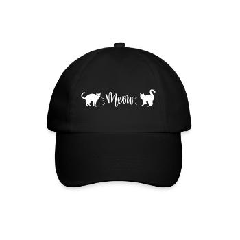 Cat Meow - Baseball Cap - black/black - Front