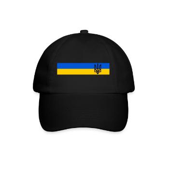UKRAINE Sportlich - Baseballkappe - Schwarz/Schwarz - Vorne