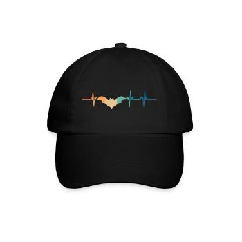 Bat heartbeat - Baseball Cap - black/black - Front