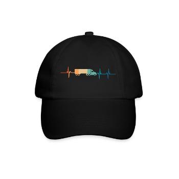 Battement de cœur camion - Casquette classique - noir/noir - Devant