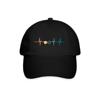 Optician heartbeat - ophthalmologist gift idea - Baseball Cap - black/black - Front