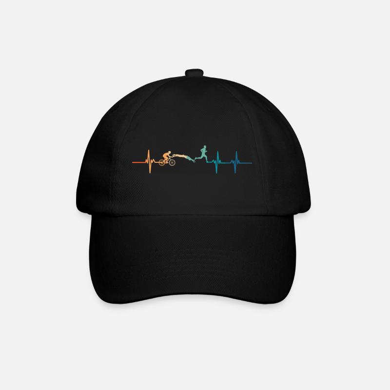 Battement de cœur Triathlon - Casquette classique - noir/noir