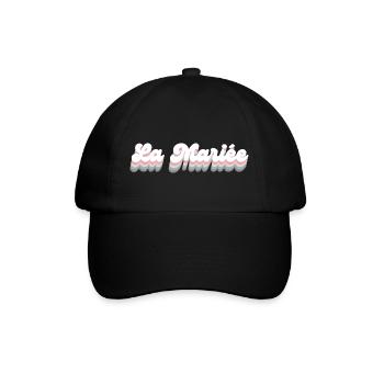Die Retro-Braut - passendes T-Shirt - Baseballkappe - Schwarz/Schwarz - Vorne
