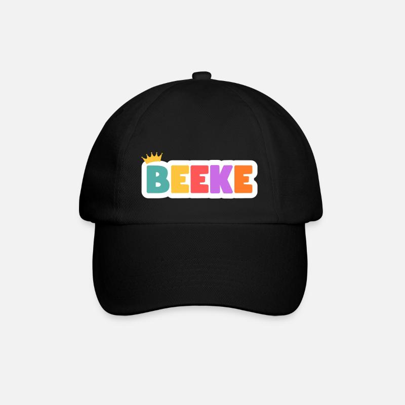 Beeke! Personalisierbar - Baseballkappe - Schwarz/Schwarz