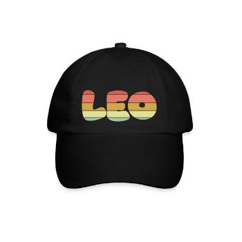 Leo sunset texture - Baseballkappe - Schwarz/Schwarz - Vorne