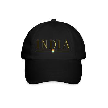 I Love India, Style Design T-Shirt - Baseball Cap - black/black - Front