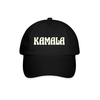 Kamala Name Text - Baseball Cap - black/black - Front