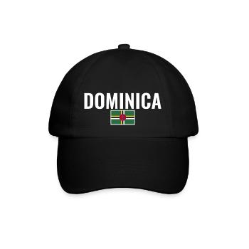 Dominica Dominican Flag - Baseball Cap - black/black - Front
