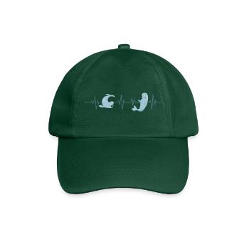 Beluga Heartbeat - Geschenkidee - Baseballkappe - Flaschengrün - Vorne