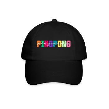 Ping-pong couleurs - cadeau amateur de pingpong - Casquette classique - noir/noir - Devant
