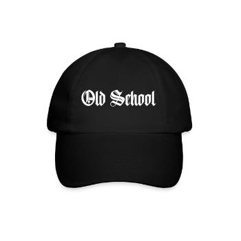 old school - Baseballkappe - Schwarz/Schwarz - Vorne