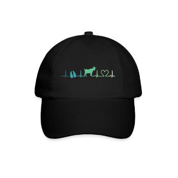 Chèvre battement de coeur cadeau chèvres  - Casquette classique - noir/noir - Devant