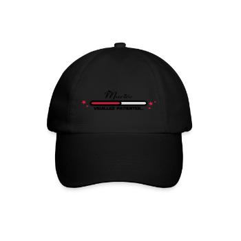 mariée veuillez patienter,citations,message - Casquette classique - noir/noir - Devant