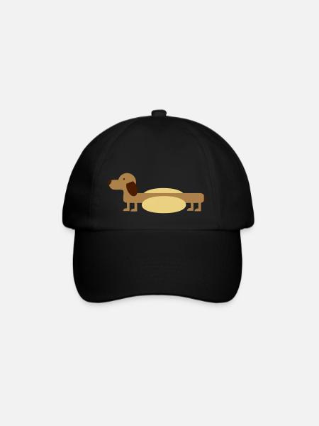 Hot-Dog - Baseballkappe - Schwarz/Schwarz