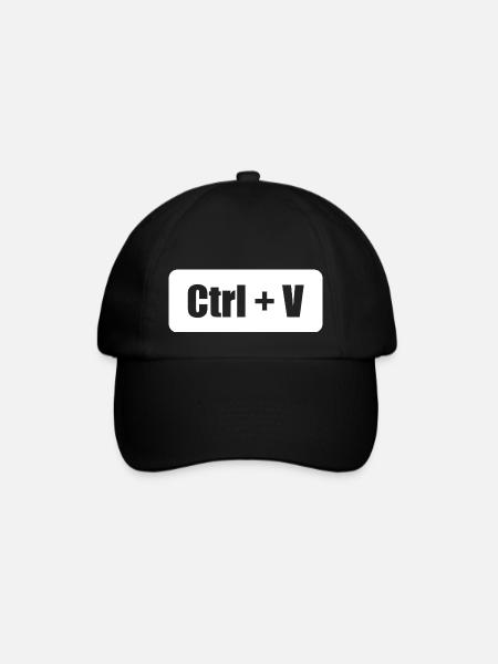 Ctrl C Ctrl V vader zoon ouder kind partner kijken - Baseballkasket - sort/sort