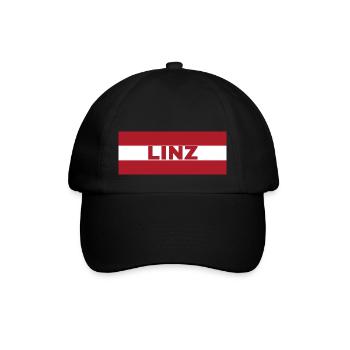 Linz City in Austrian Flag - Baseball Cap - black/black - Front