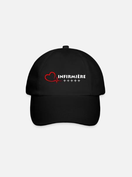 Infirmière +++++ passionnées vocation - Casquette classique - noir/noir