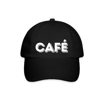 CAFÉ - pour les enthousiastes du matin - Casquette classique - noir/noir - Devant