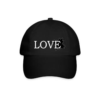 Liebe Ahornblatt von Kanada - Baseballkappe - Schwarz/Schwarz - Vorne