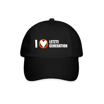 Letzte Generation - Design 3 - Baseballkappe - Schwarz/Schwarz - Vorne