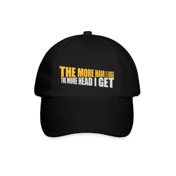 I get more head - Baseball Cap - black/black - Front
