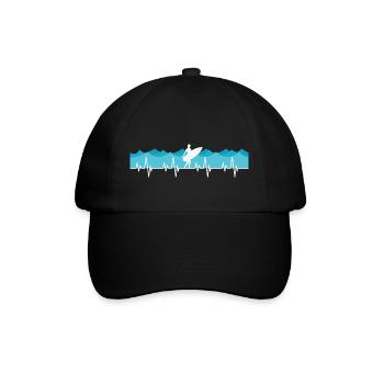 Surferin HerzschlagSurfergirl - Baseballkappe - Schwarz/Schwarz - Vorne