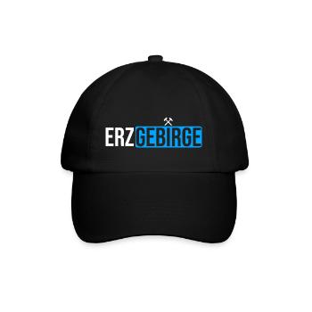 Erzgebirge Bergbau Logo - Baseballkappe - Schwarz/Schwarz - Vorne