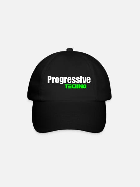 Progressiver Techno - Baseballkappe - Schwarz/Schwarz