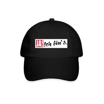Ja Ich bin es - Baseballkappe - Schwarz/Schwarz - Vorne