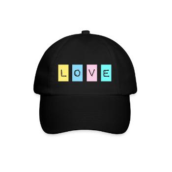 LOVE - Baseballkappe - Schwarz/Schwarz - Vorne