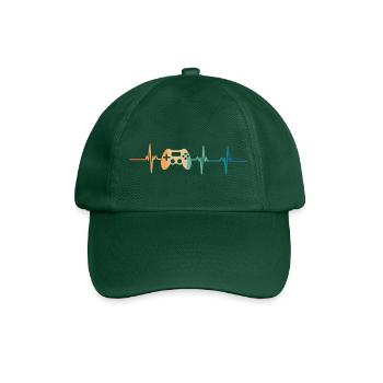 heartbeat game console - Baseball Cap - bottle green - Front