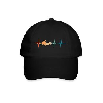 Crocodile heartbeat - Baseball Cap - black/black - Front