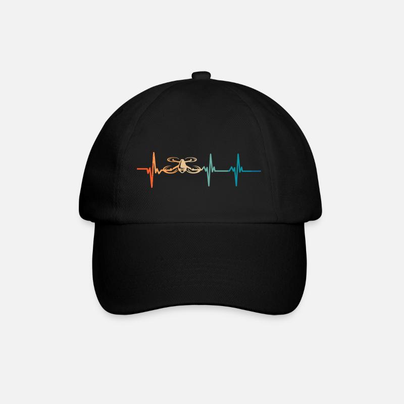 Battement de cœur drone - Casquette classique - noir/noir