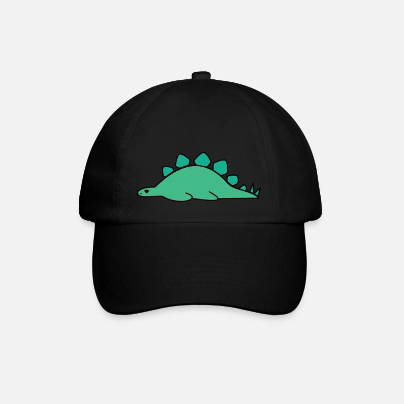 Dino am schlafen - Baseballkappe - Schwarz/Schwarz