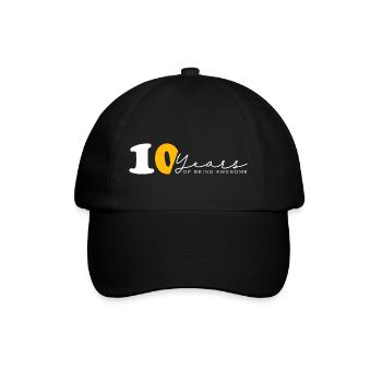 Jahrgang 2014 Lustig 10 Jahre Bday Männer Frauen - Baseballkappe - Schwarz/Schwarz - Vorne