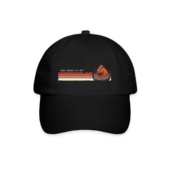 Capybara Vintage - Ne vous inquiétez pas, soyez Capy - Casquette classique - noir/noir - Devant