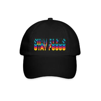 stay focus - Baseballkappe - Schwarz/Schwarz - Vorne