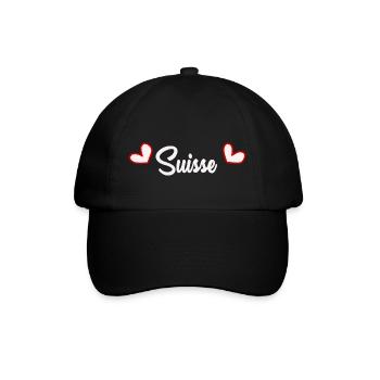 SWITZERLAND. HUMOR. COUNTRY. FLAG. GENEVA. LAUSANNE - Baseball Cap - black/black - Front