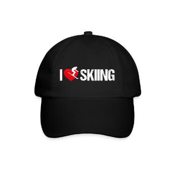J’adore le ski - Casquette classique - noir/noir - Devant
