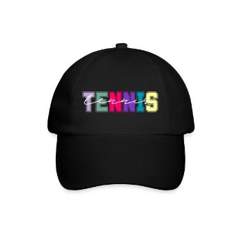 Tennis couleurs - cadeau amateur de tennis - Casquette classique - noir/noir - Devant
