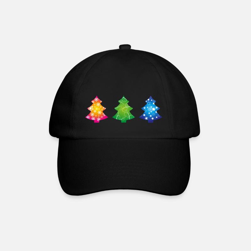 Weihnachtsbäume - Baseballkappe - Schwarz/Schwarz