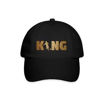 KING Soccer! Soccer! Ball! Present! - Baseball Cap - black/black - Front