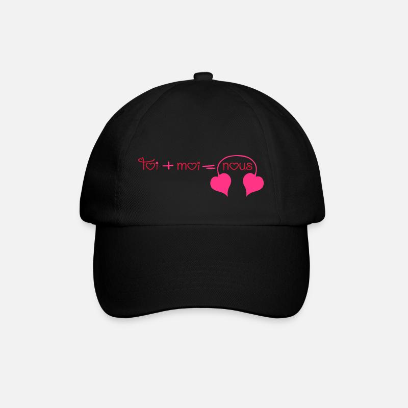 Toi + Moi = Nous coeurs (1c) - Casquette classique - noir/noir