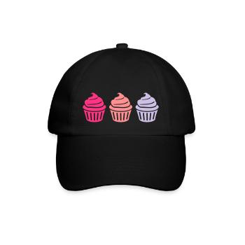 Cupcake - Baseballkappe - Schwarz/Schwarz - Vorne